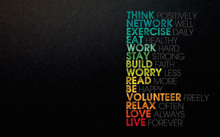 multicolored word cloud, Misc, Motivational, single Word, business, HD wallpaper