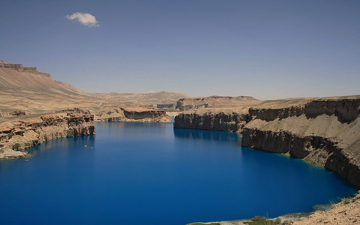 Afghanistan Band E Amir-Beautiful natural landscap.., brown rock formation, HD wallpaper