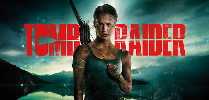 Tomb Raider digital wallpaper, Alicia Vikander, Lara Croft, HD, HD wallpaper