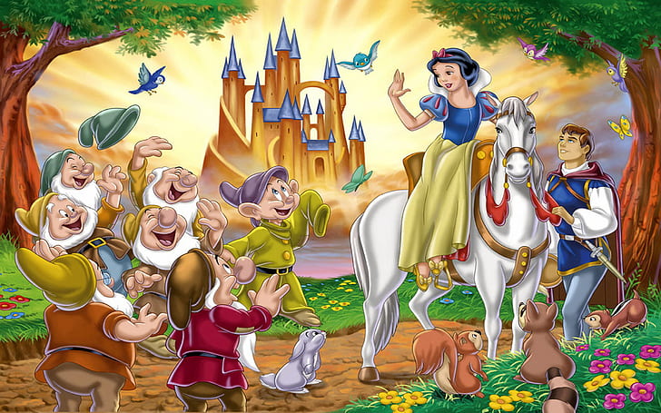 Snow White Is Saying Goodbye To Seven Dwarfs Are Men For Prince Florian And Living Happily Until The End Of Their Lives Wallpaper Hd 2560×1600, HD wallpaper