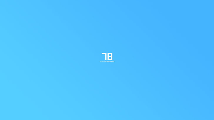 78 number with blue background, minimalism, colorful, Trap Nation, HD wallpaper