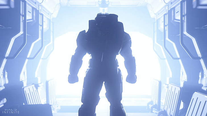 Halo Infinite, silhouette, HD wallpaper