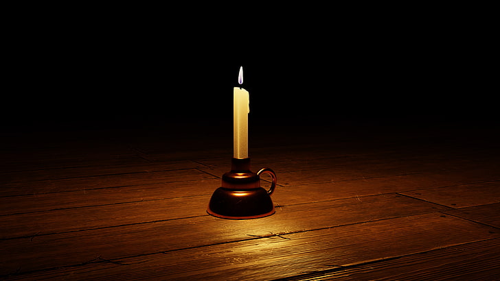 Blender, candles, indoors, table, no people, wood - material