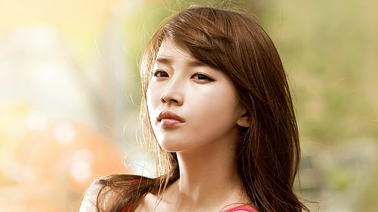 HD wallpaper: Suzy, Miss A, K-pop, Korean, women, face, model, painted ...
