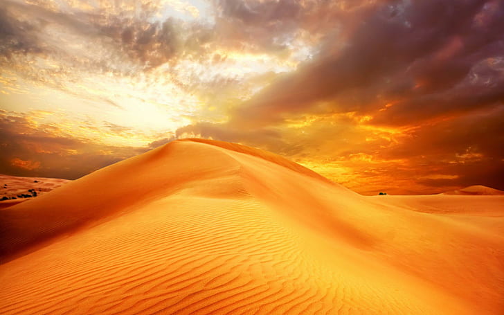 Sunrise Sand Landscape Clouds Nature Desert Sky Dune HD Free, HD wallpaper