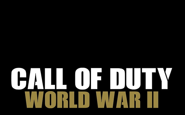 white and brown text, Call of Duty Word War II, COD WW2, typography