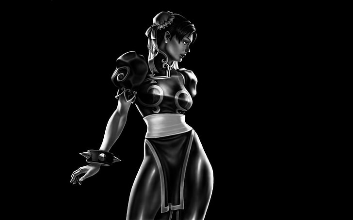 Sonya anime character, artwork, video games, Chun-Li, Street Fighter