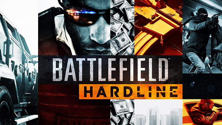 Battlefield Hardline digital wallpaper, video games, text, western script