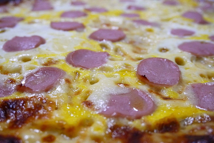 baked pizza, food, food and drink, close-up, freshness, ready-to-eat