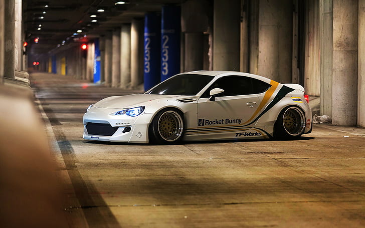 Hd Wallpaper Toyota Gt86 White And Black Coupe Tuning Car Subaru Brz Scion Fr S Wallpaper Flare