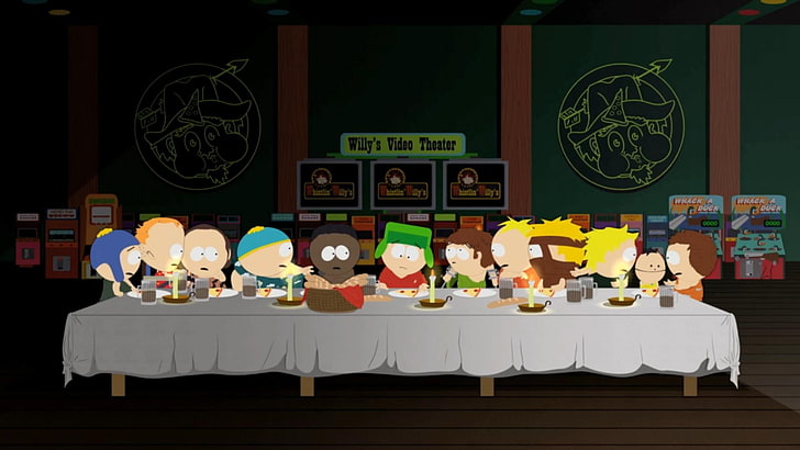 South Park wallpaper, The Last Supper, Kyle Broflovski, Eric Cartman