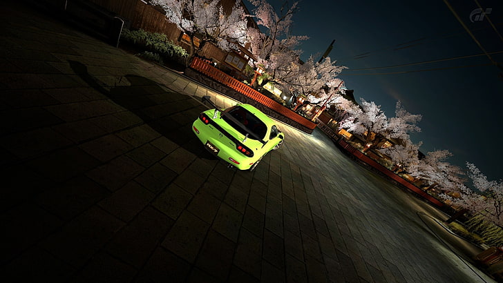 racing game application, car, Mazda, Mazda RX-7, Gran Turismo 5, HD wallpaper