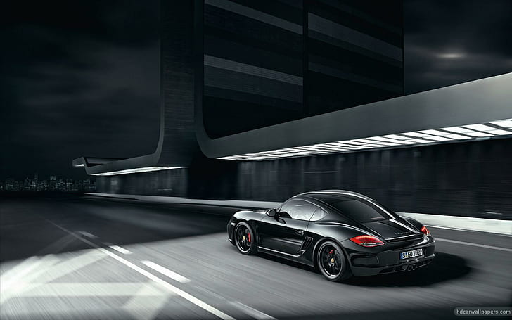 2012 Porsche Cayman S Black 2, black porsche coupe, cars, HD wallpaper