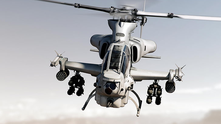 Attack helicopter, Bell AH-1Z Viper, US Marine Corps, HD wallpaper