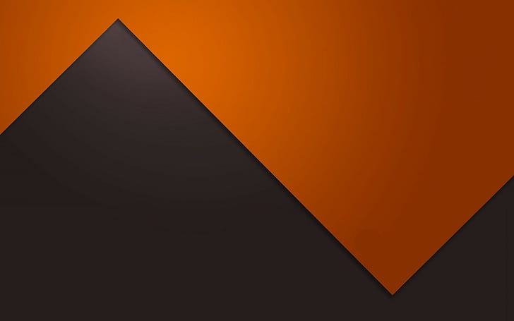 Orange, Gray, Zigzag, Abstract, HD wallpaper