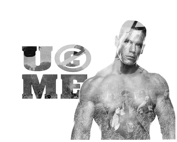 Double Exposure, John Cena, U Cant See Me, Vietnam War, wwe, HD wallpaper