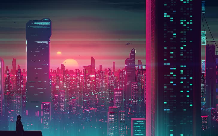 cyber, cyberpunk, HD wallpaper