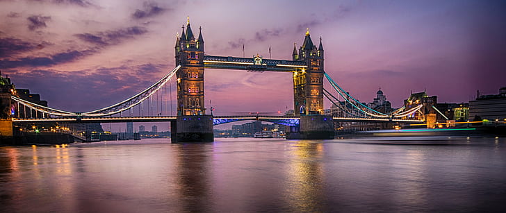London Bridge during twilight, tower bridge, tower bridge, Dawn, HD wallpaper