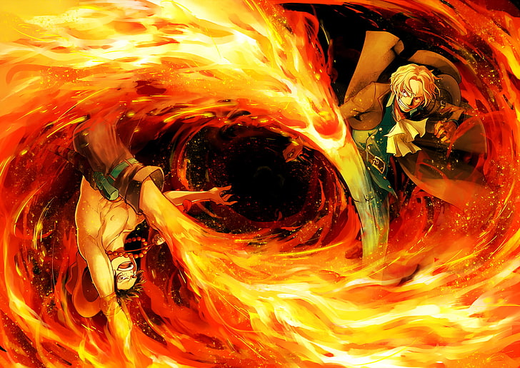 Hd Wallpaper Anime One Piece Portgas D Ace Sabo One Piece Full Frame Wallpaper Flare