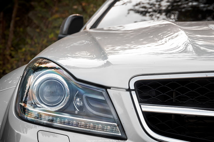 Mercedes-Benz C63 AMG, car, mode of transportation, motor vehicle, HD wallpaper