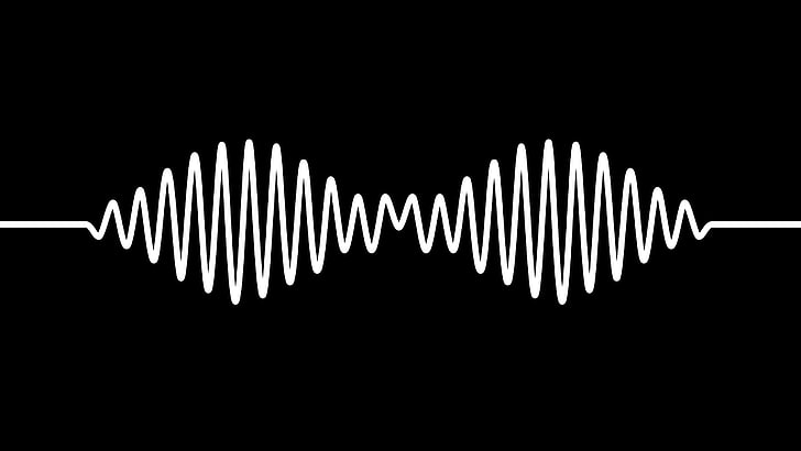 white graph illustration, black, minimalism, Arctic Monkeys, frequency, HD wallpaper