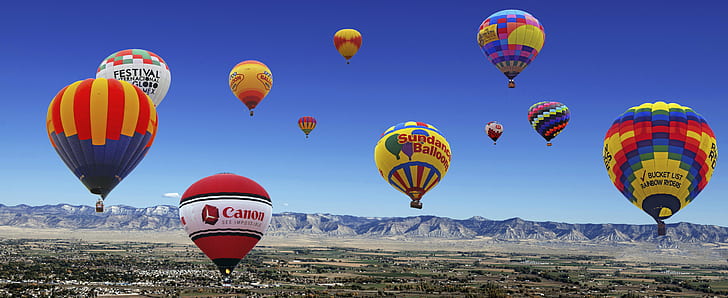 hot air balloon on sky, colorado, colorado, Balloons, flying