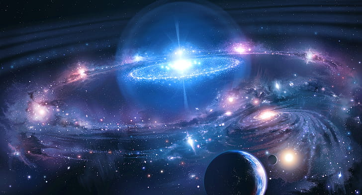 Sci Fi, Galaxy, Cosmos, Planet, Stars