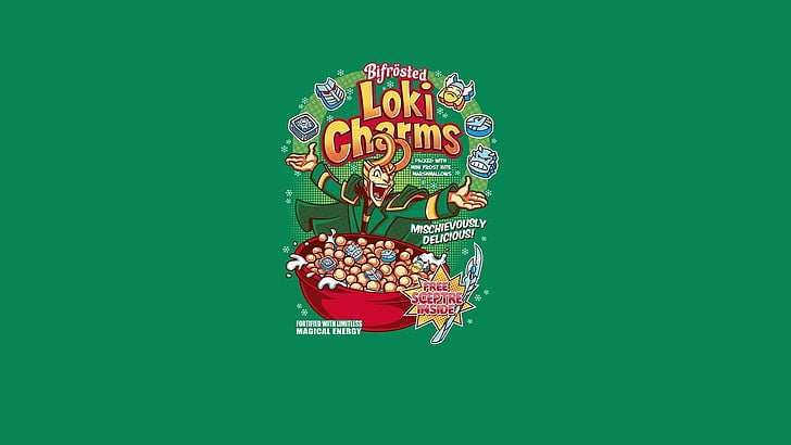 HD wallpaper: background, cereal, funny, green, loki, parody | Wallpaper  Flare