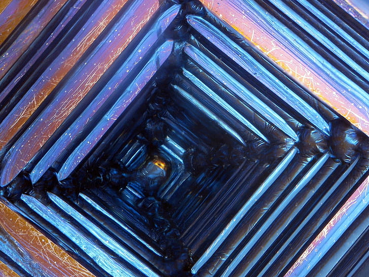 abstract, Bismuth, Crystals, Element, Industry, Iridescence