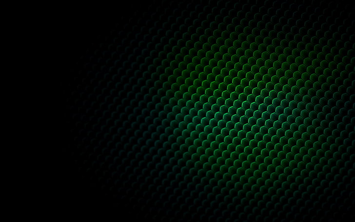 black and green honeycomb digital wallpaper, colors, textures