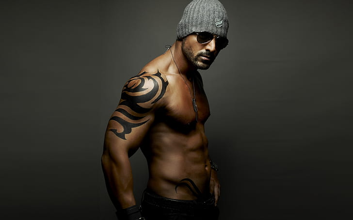 HD wallpaper: John Abraham Tattoo, man, sexy, handsome, muscle, guy, male |  Wallpaper Flare