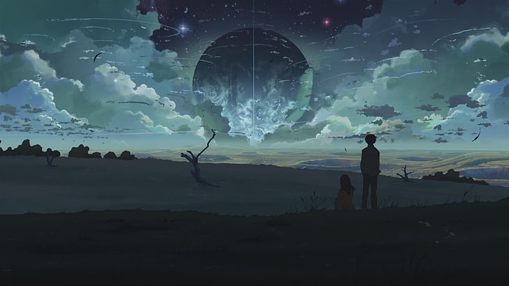 5 Centimeters Per Second, anime, sky, real people, one person, HD wallpaper
