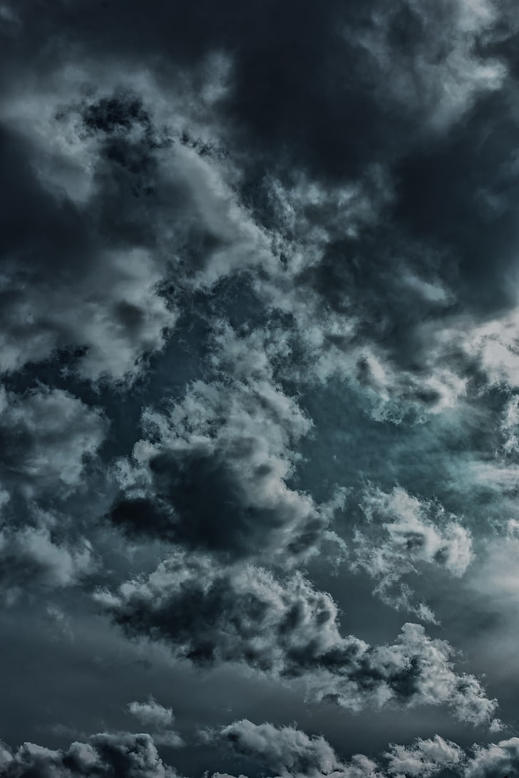 gray clouds, sky, cloudy, dark, nature, weather, cloud - Sky, HD wallpaper