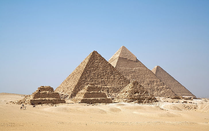 Pyramid of Giza, Egypt, sand, landscape, ancient, history, the past