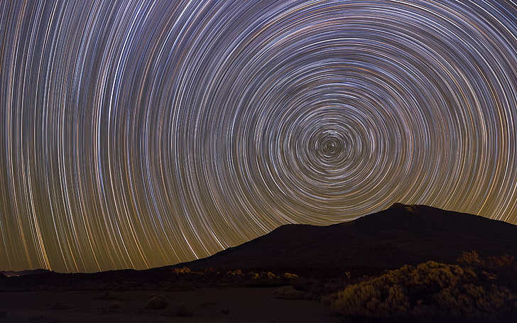 astronomy, stars, landscape, space, sky, Time-lapse, star - space
