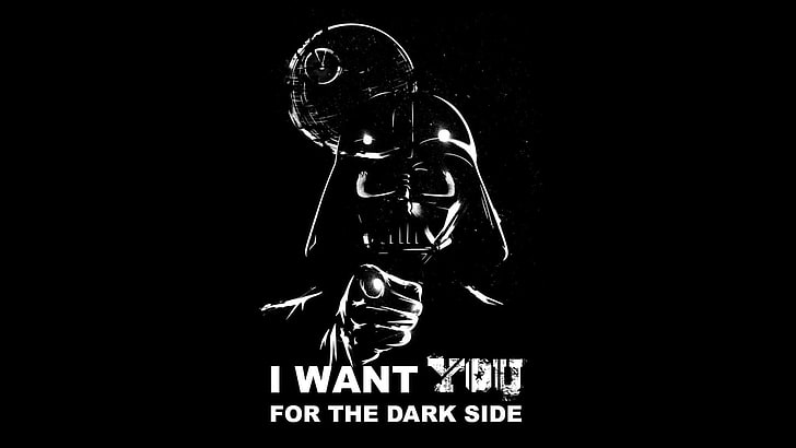 I Want You for the Dark Side illustration, Star Wars, Darth Vader, HD wallpaper