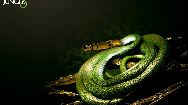 digital art, snake