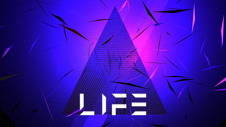 Neon, Triangle, Life, 5K
