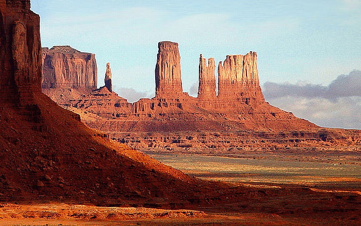 Amazing Desert Landscapes With Red Rocks And Ground Monument Valley Arizona Utah United States Hd Wallpapers 1920×1200