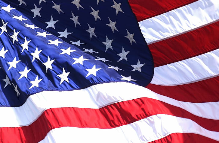 Flag, United States, Stars, Lines, HD wallpaper