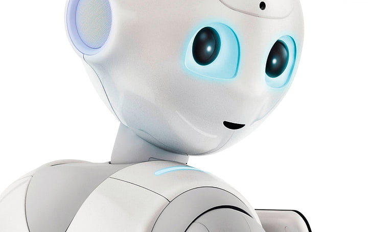 Pepper robot intelligent robot-Tech Brands Wallpap.., white background