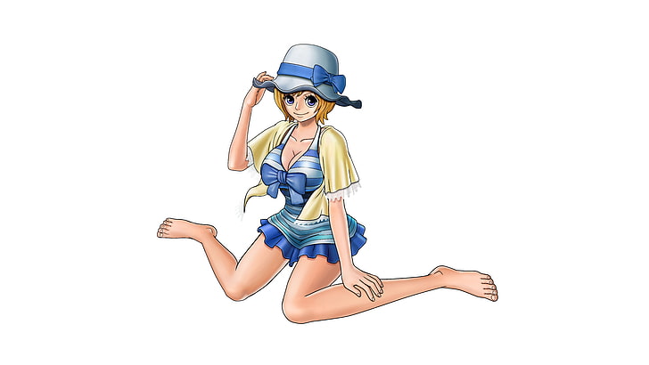 One Piece, anime, white background, full length, cut out, women