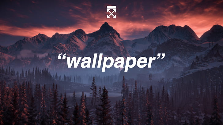 HD wallpaper Off White minimalism mountains  Wallpaper Flare