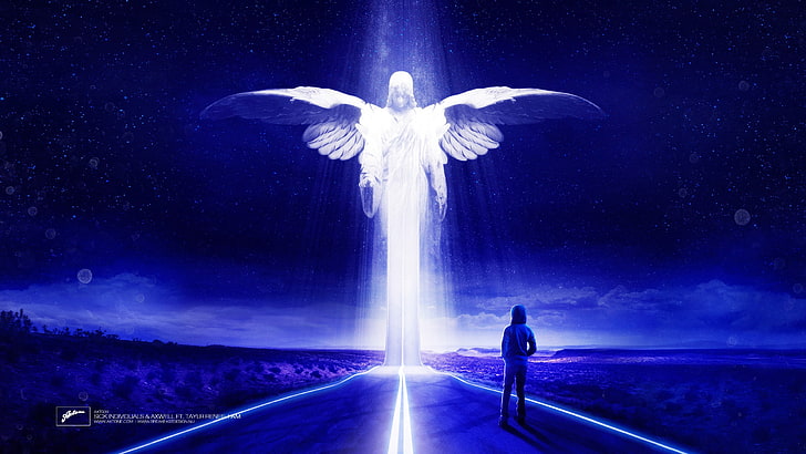 Angel statue with light digital wallpaper, Axwell, Eternal Sunshine of the Spotless Mind, HD wallpaper