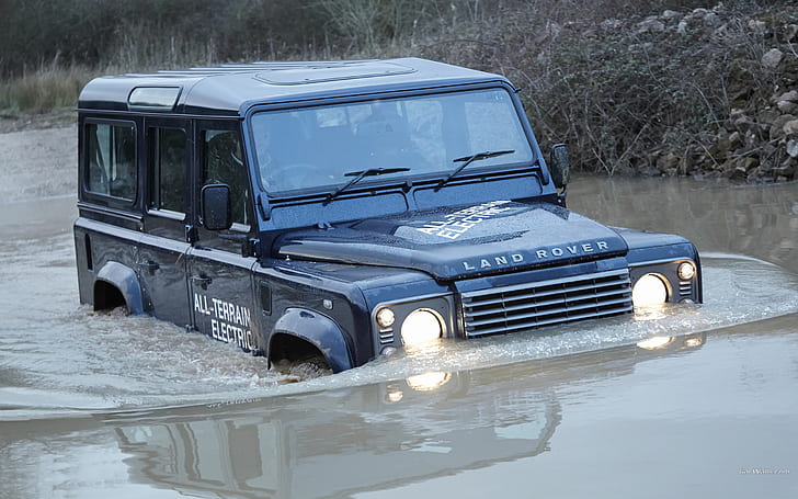 Land Rover SUV Mud Off Road Water HD, cars, HD wallpaper