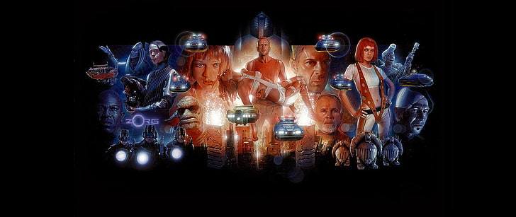 The Fifth Element, movies, ultrawide, Bruce Willis, representation, HD wallpaper
