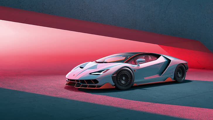 artwork, Lamborghini, Super Car, Italian Supercars, Lamborghini Centenario, HD wallpaper
