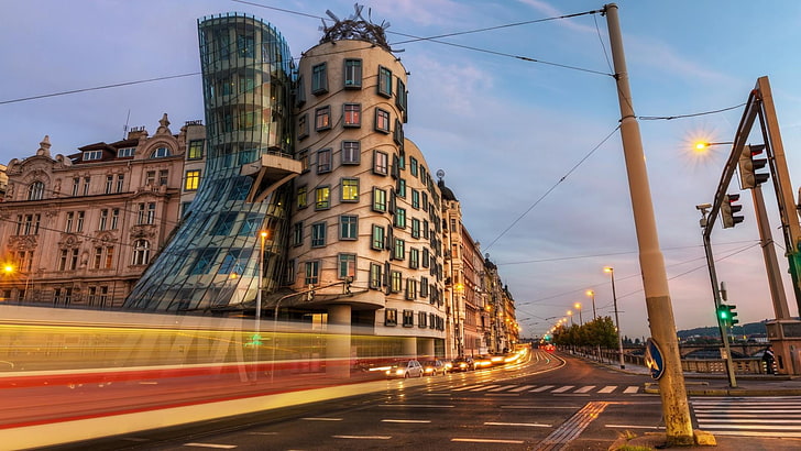beige multistory building, architecture, city, Prague, Czech Republic, HD wallpaper