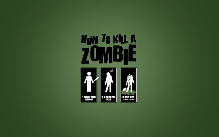 how to kill a zombie wallpaper, bit, how to kill zombie, vector, HD wallpaper