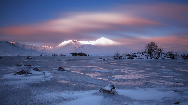 Dawn on the Black Mount, Europe, United Kingdom, Nature, Beautiful, HD wallpaper